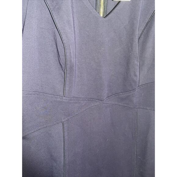 ELOQUII Jersey Knit Fitted Plus Dress Sz 18 Maritime Blu Half Sleeve Stretch NWT - Picture 15 of 16